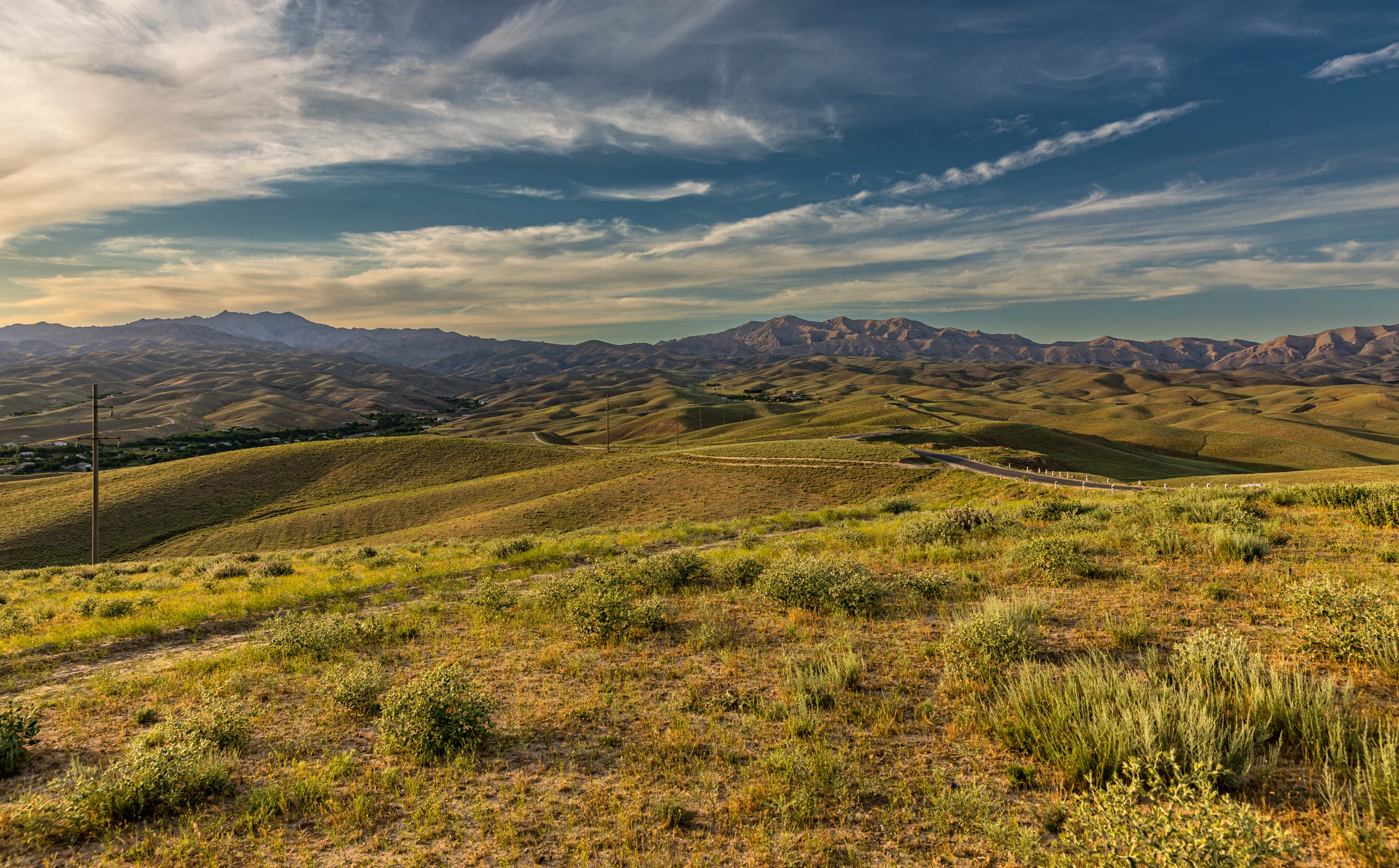 Sunset in the steppe